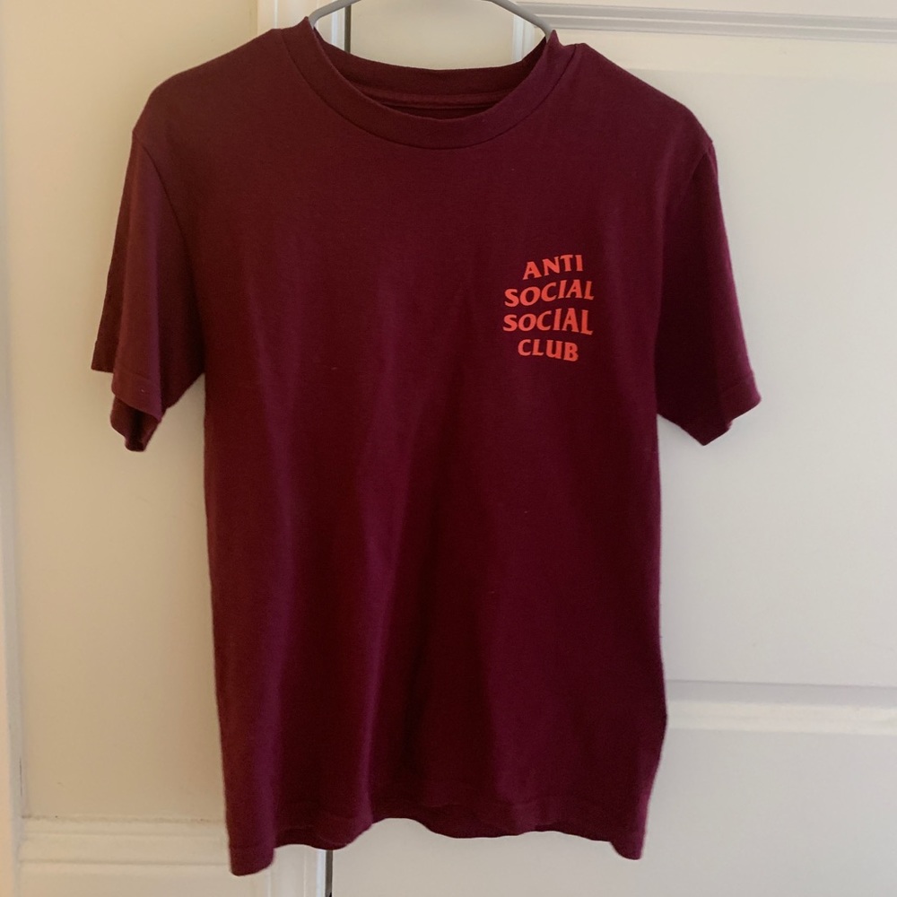Anti Social Social Club red t shirt